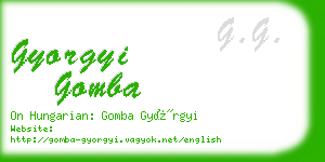 gyorgyi gomba business card